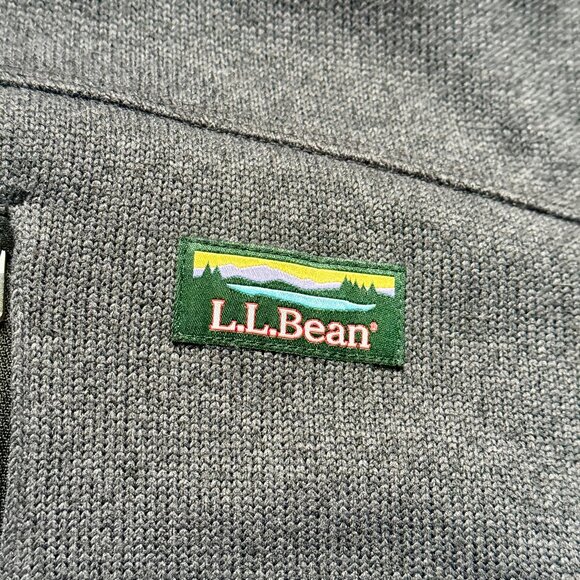 L.L. Bean Men's Sweater Fleece Full-Zip Jacket - Dark Grey - Picture 3 of 6